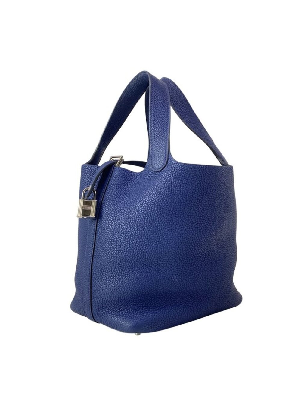 Hermes Handbag Picotin Lock PM Blue Silver